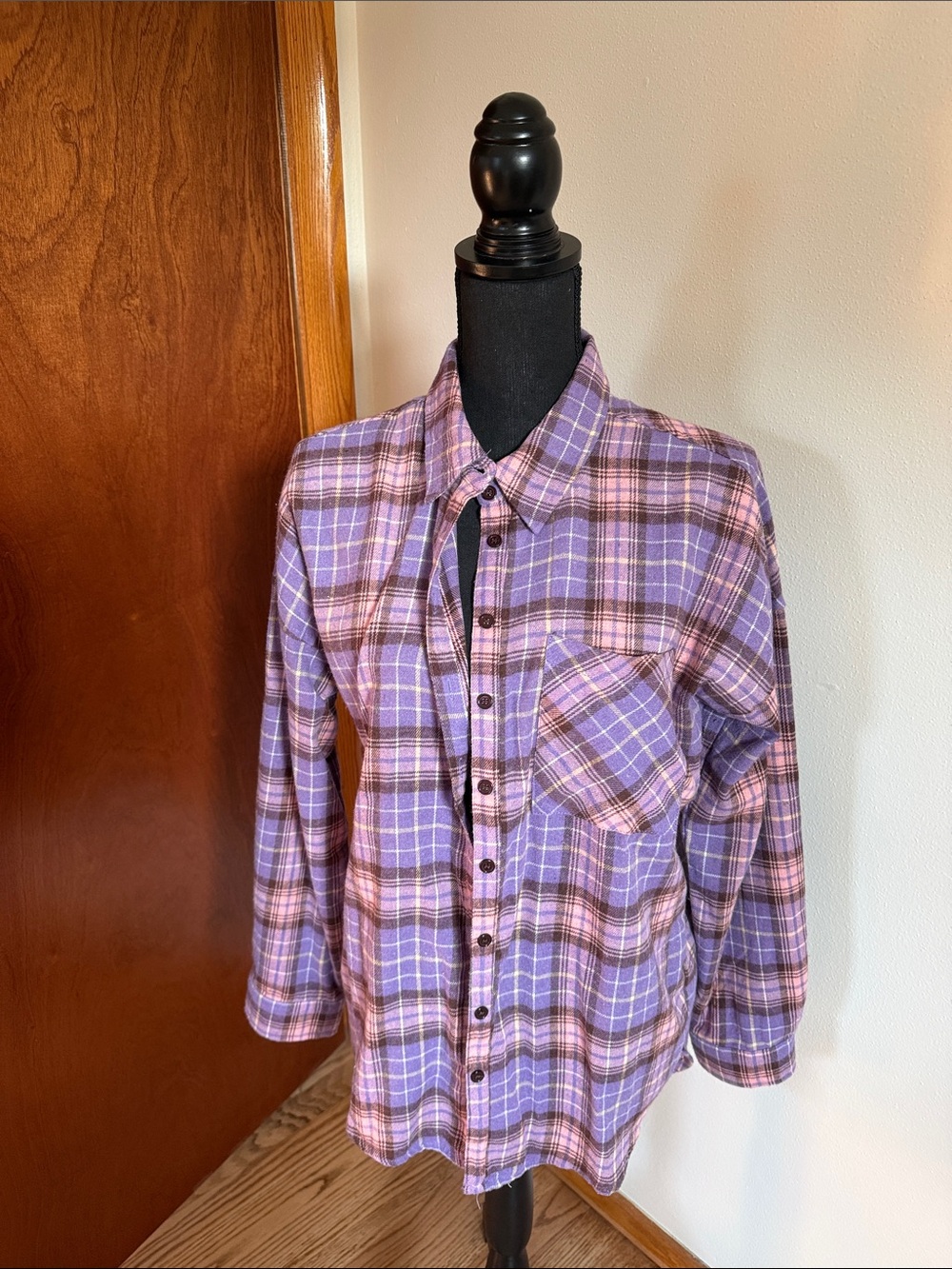 Better Be Purple Plaid Button-Down Shirt